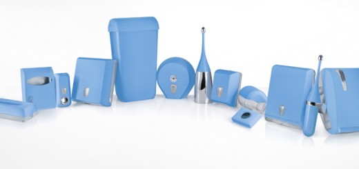 Accessori bagno di colore blu